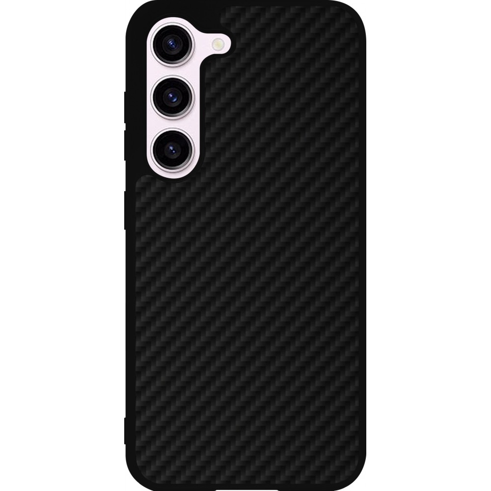 Samsung Galaxy S23 FE Case Hülle - Silikon schwarz Carbon Basic