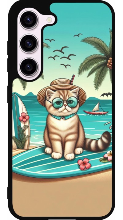 Samsung Galaxy S23 FE Case Hülle - Silikon schwarz Chat Surf Stil