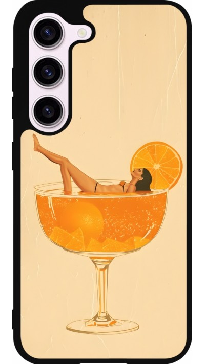 Samsung Galaxy S23 FE Case Hülle - Silikon schwarz Cocktail Bath Vintage