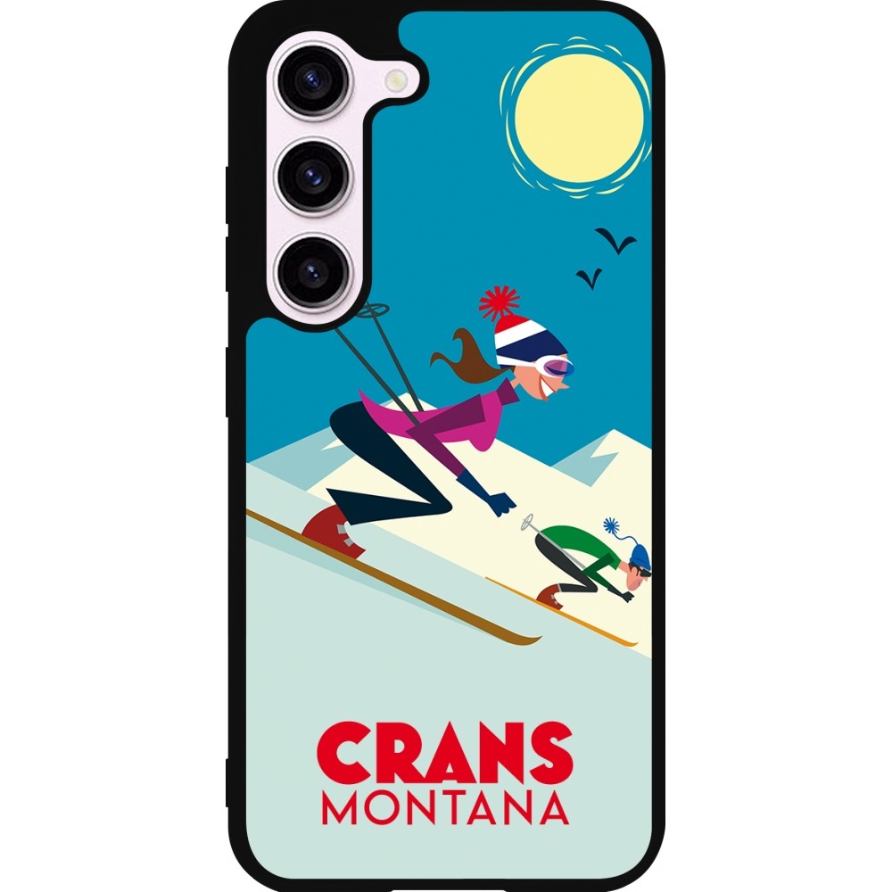 Samsung Galaxy S23 FE Case Hülle - Silikon schwarz Crans-Montana Ski Downhill