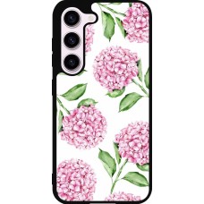 Samsung Galaxy S23 FE Case Hülle - Silikon schwarz Easter 2024 pink flowers