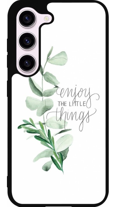 Samsung Galaxy S23 FE Case Hülle - Silikon schwarz Enjoy the little things