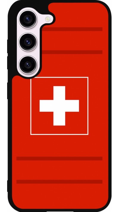 Samsung Galaxy S23 FE Case Hülle - Silikon schwarz Euro 2020 Switzerland