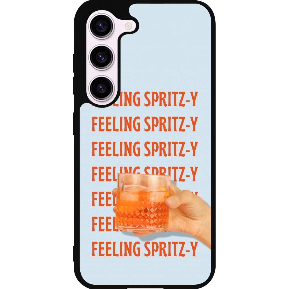 Samsung Galaxy S23 FE Case Hülle - Silikon schwarz Feeling Spritz-y