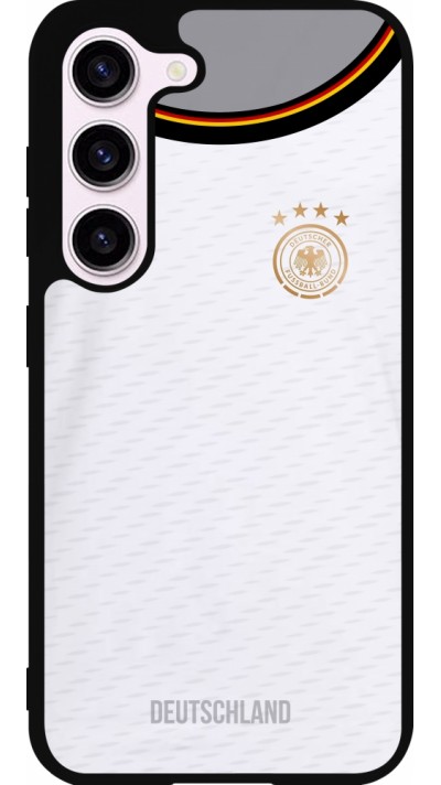 Samsung Galaxy S23 FE Case Hülle - Silikon schwarz Deutschland 2022 personalisierbares Fußballtrikot