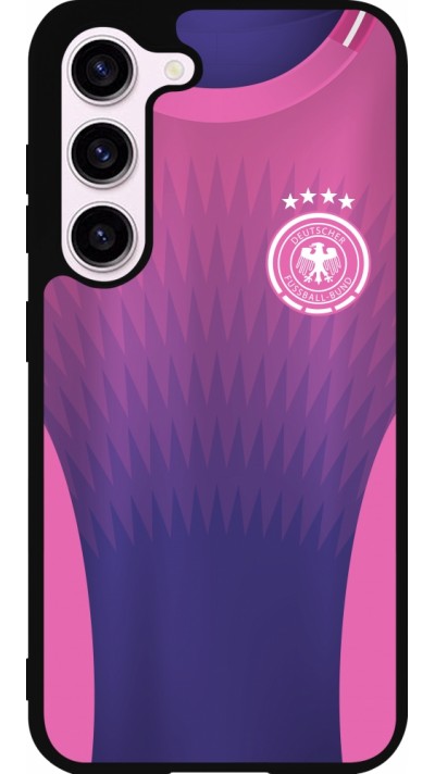 Samsung Galaxy S23 FE Case Hülle - Silikon schwarz Deutschland Away personalisierbares Fussballtrikot