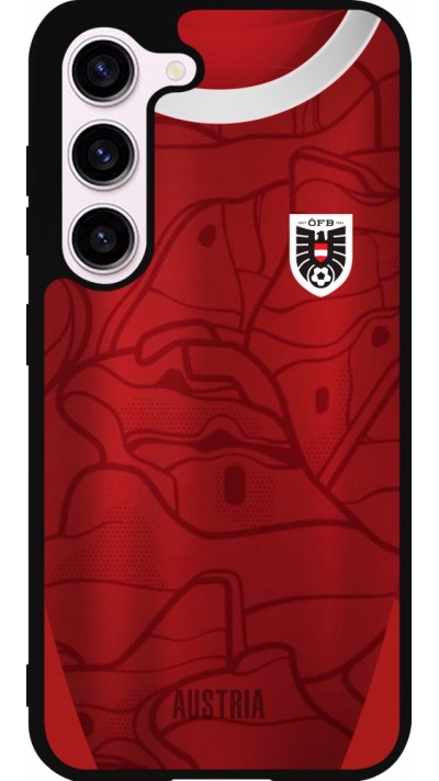 Samsung Galaxy S23 FE Case Hülle - Silikon schwarz Austria personalisierbares Fussballtrikot