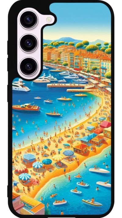 Samsung Galaxy S23 FE Case Hülle - Silikon schwarz French Riviera People