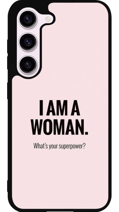 Samsung Galaxy S23 FE Case Hülle - Silikon schwarz I am a woman