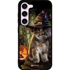 Samsung Galaxy S23 FE Case Hülle - Silikon schwarz Halloween 21 Witch cat