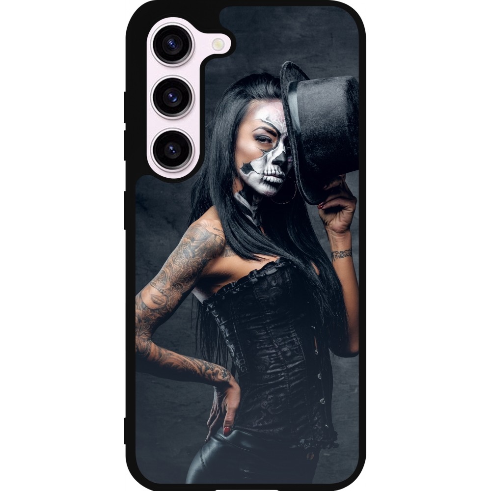 Samsung Galaxy S23 FE Case Hülle - Silikon schwarz Halloween 22 Tattooed Girl