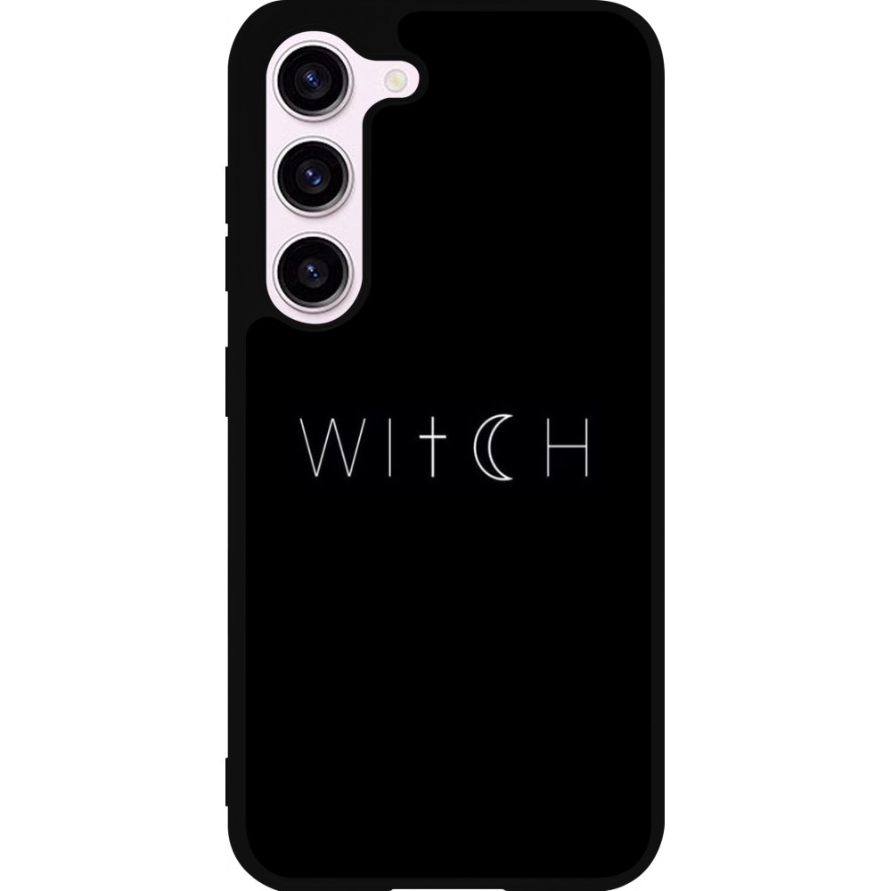 Samsung Galaxy S23 FE Case Hülle - Silikon schwarz Halloween 22 witch word