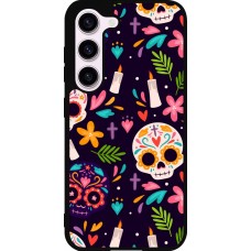 Samsung Galaxy S23 FE Case Hülle - Silikon schwarz Halloween 2023 mexican style