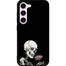 Samsung Galaxy S23 FE Case Hülle - Silikon schwarz Halloween 2023 rose and skeleton