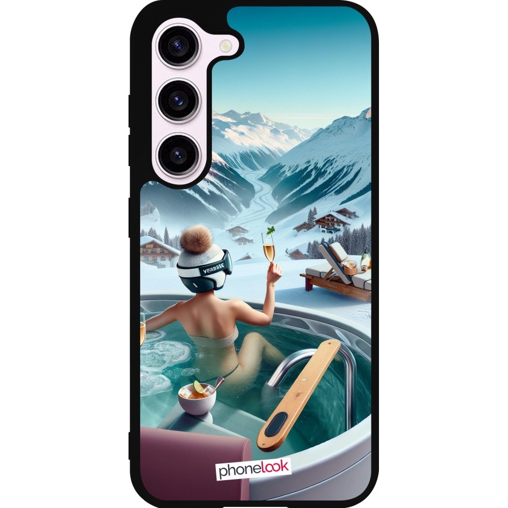 Samsung Galaxy S23 FE Case Hülle - Silikon schwarz Berg Glamour Whirlpool