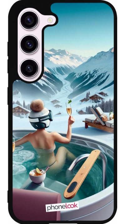 Samsung Galaxy S23 FE Case Hülle - Silikon schwarz Berg Glamour Whirlpool