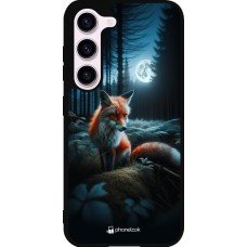 Samsung Galaxy S23 FE Case Hülle - Silikon schwarz Fuchs Mond Wald