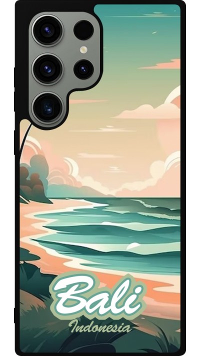 Samsung Galaxy S23 Ultra Case Hülle - Silikon schwarz Bali Landscape