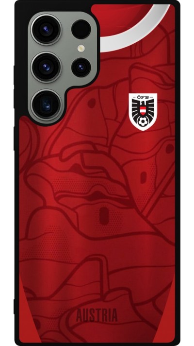 Samsung Galaxy S23 Ultra Case Hülle - Silikon schwarz Austria personalisierbares Fussballtrikot