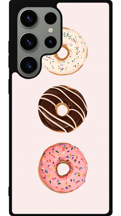 Samsung Galaxy S23 Ultra Case Hülle - Silikon schwarz Spring 23 donuts