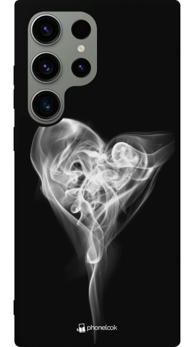 Samsung Galaxy S23 Ultra Case Hülle - Silikon schwarz Valentine 2022 Black Smoke