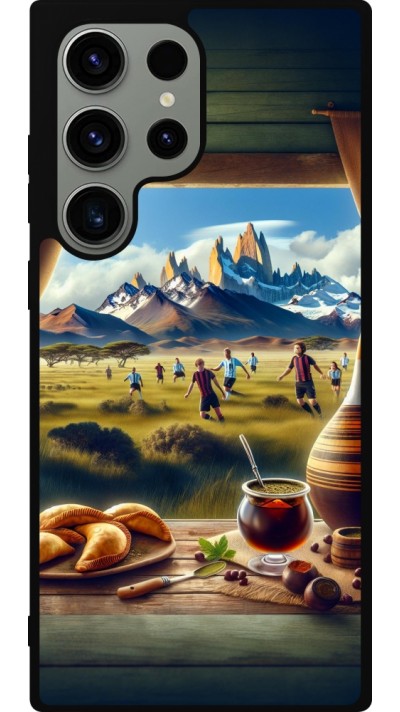 Samsung Galaxy S23 Ultra Case Hülle - Silikon schwarz Argentinische Vibes