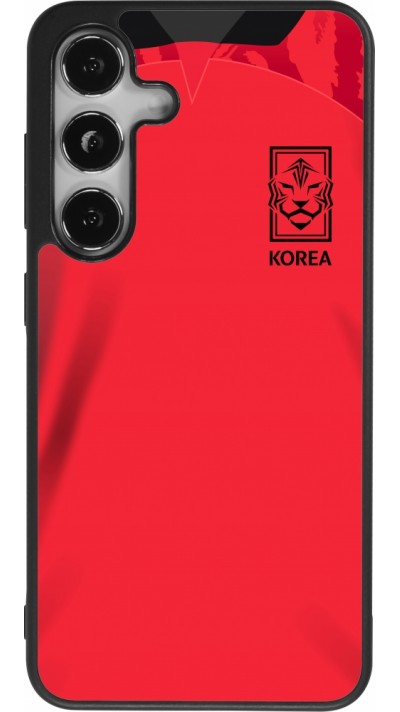 Samsung Galaxy S24 Case Hülle - Silikon schwarz Südkorea 2022 personalisierbares Fussballtrikot