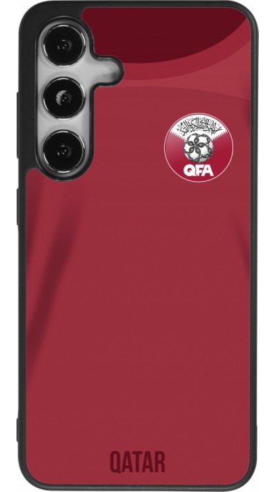 Samsung Galaxy S24 Case Hülle - Silikon schwarz Katar 2022 personalisierbares Fussballtrikot