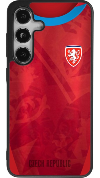 Samsung Galaxy S24 Case Hülle - Silikon schwarz Tschechische Republik personalisierbares Fussballtrikot