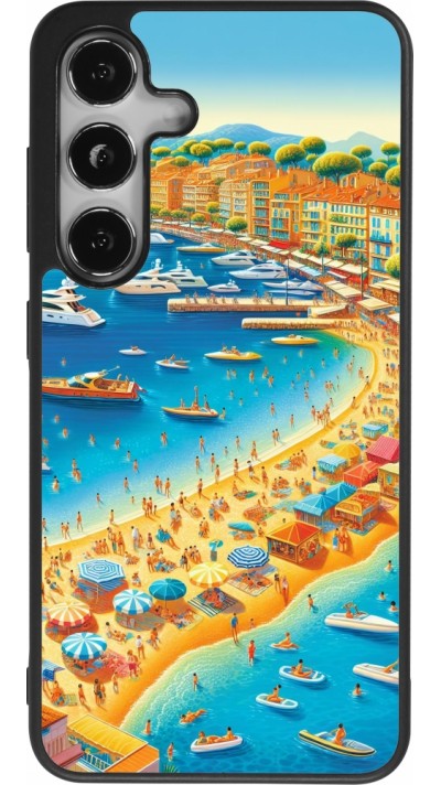 Samsung Galaxy S24 Case Hülle - Silikon schwarz French Riviera People