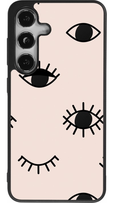 Samsung Galaxy S24 Case Hülle - Silikon schwarz Halloween 2023 I see you