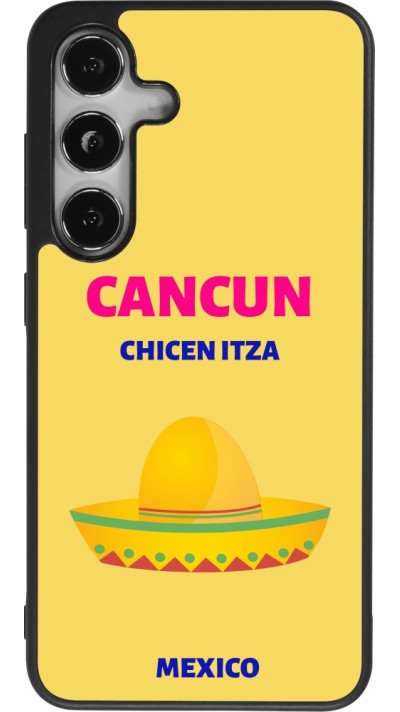 Samsung Galaxy S24 Case Hülle - Silikon schwarz Pop Summer Destination Cancun