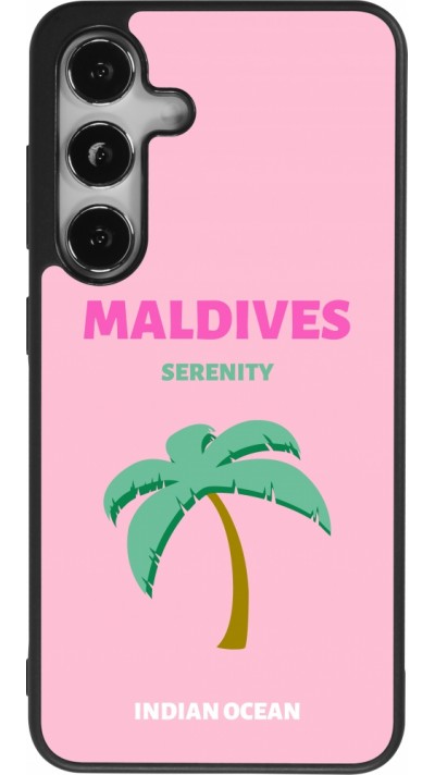 Samsung Galaxy S24 Case Hülle - Silikon schwarz Pop Summer Destination Maldives