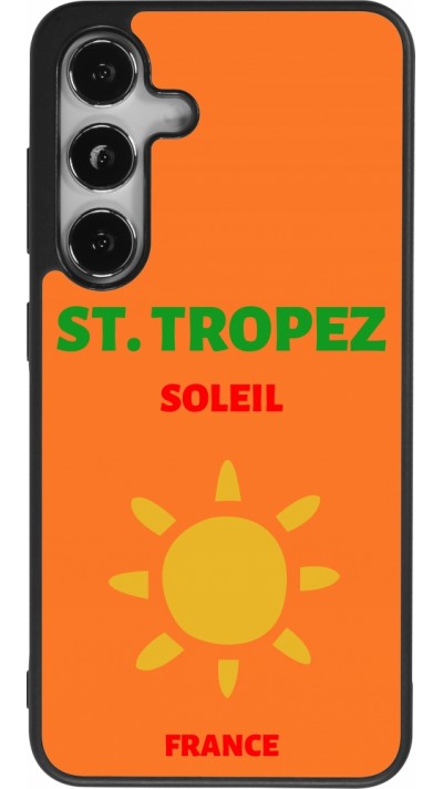 Samsung Galaxy S24 Case Hülle - Silikon schwarz Pop Summer Destination St-Tropez