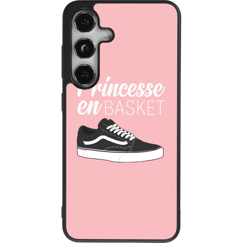 Samsung Galaxy S24 Case Hülle - Silikon schwarz princesse en basket