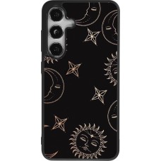 Coque Samsung Galaxy S24 - Silicone rigide noir Suns and Moons