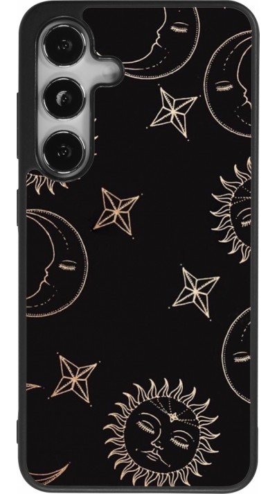 Samsung Galaxy S24 Case Hülle - Silikon schwarz Suns and Moons