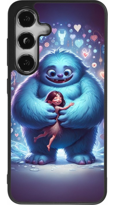 Samsung Galaxy S24 Case Hülle - Silikon schwarz Valentin 2024 Flauschige Liebe