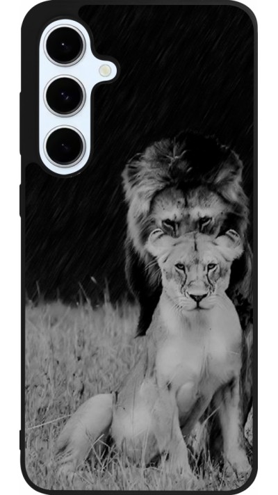 Samsung Galaxy S24 FE Case Hülle - Silikon schwarz Angry lions