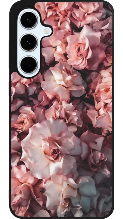 Samsung Galaxy S24 FE Case Hülle - Silikon schwarz Beautiful Roses