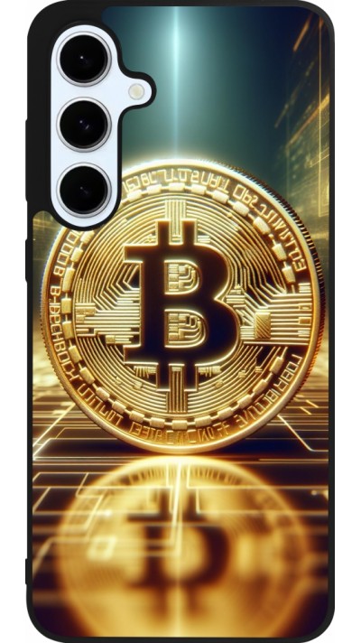 Samsung Galaxy S24 FE Case Hülle - Silikon schwarz Bitcoin Stehen