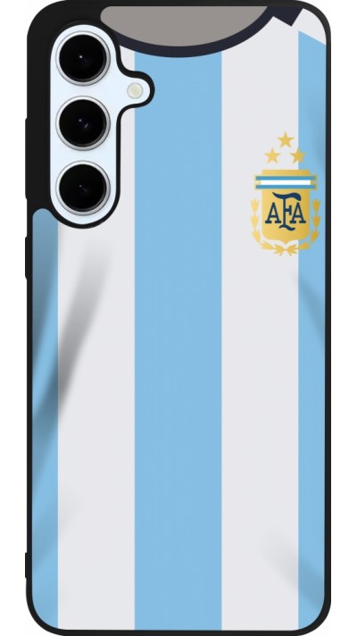 Samsung Galaxy S24 FE Case Hülle - Silikon schwarz Argentinien 2022 personalisierbares Fussballtrikot