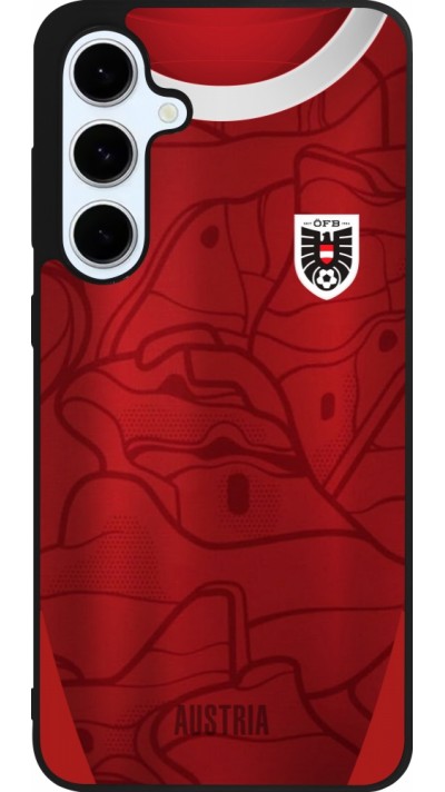 Samsung Galaxy S24 FE Case Hülle - Silikon schwarz Austria personalisierbares Fussballtrikot