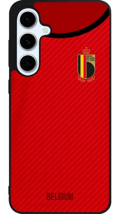 Samsung Galaxy S24 FE Case Hülle - Silikon schwarz Belgien 2022 personalisierbares Fußballtrikot