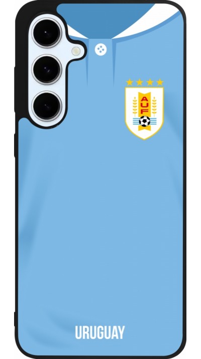 Samsung Galaxy S24 FE Case Hülle - Silikon schwarz Uruguay 2022 personalisierbares Fussballtrikot