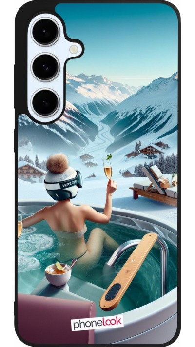 Samsung Galaxy S24 FE Case Hülle - Silikon schwarz Berg Glamour Whirlpool