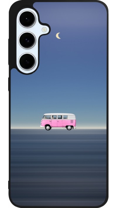 Coque Samsung Galaxy S24 FE - Silicone rigide noir Spring 23 pink bus