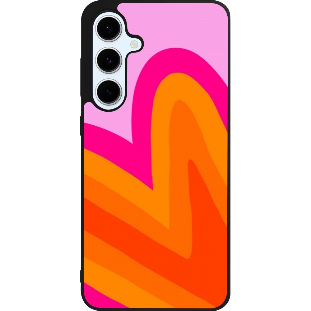 Samsung Galaxy S24 FE Case Hülle - Silikon schwarz Valentine 2024 heart gradient