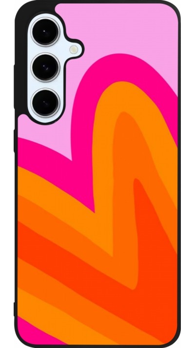 Samsung Galaxy S24 FE Case Hülle - Silikon schwarz Valentine 2024 heart gradient