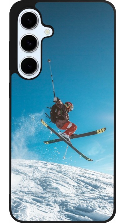 Samsung Galaxy S24 FE Case Hülle - Silikon schwarz Winter 22 Ski Jump